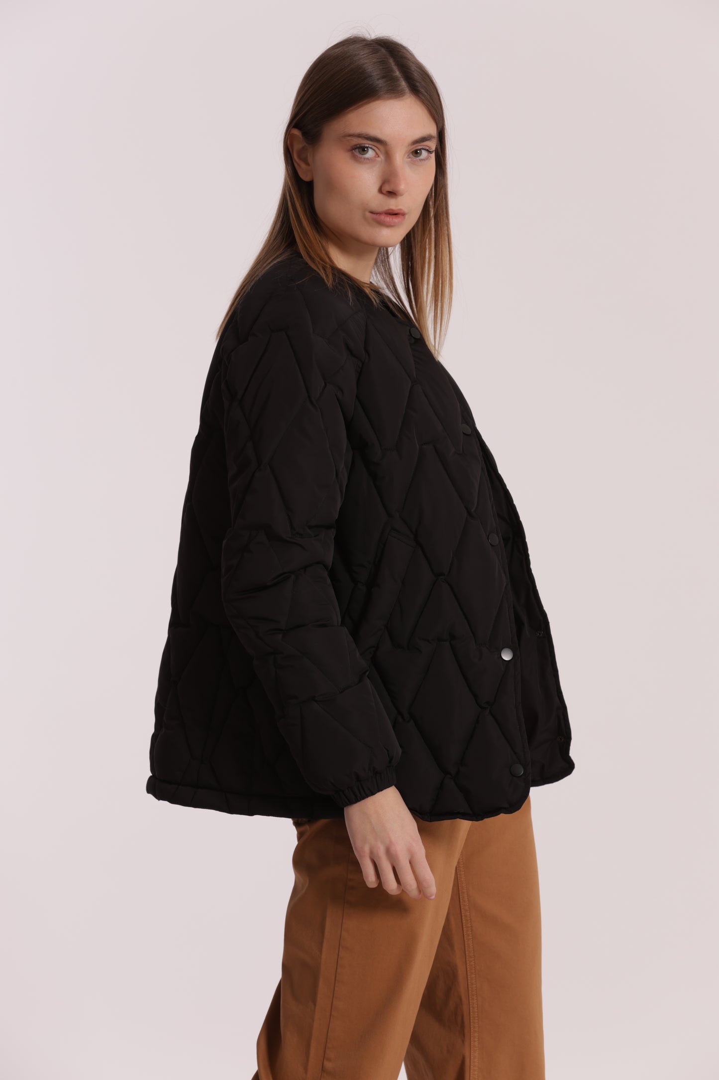 PIUMINO CORTO OVER CON TRAMA ZIG-ZAG