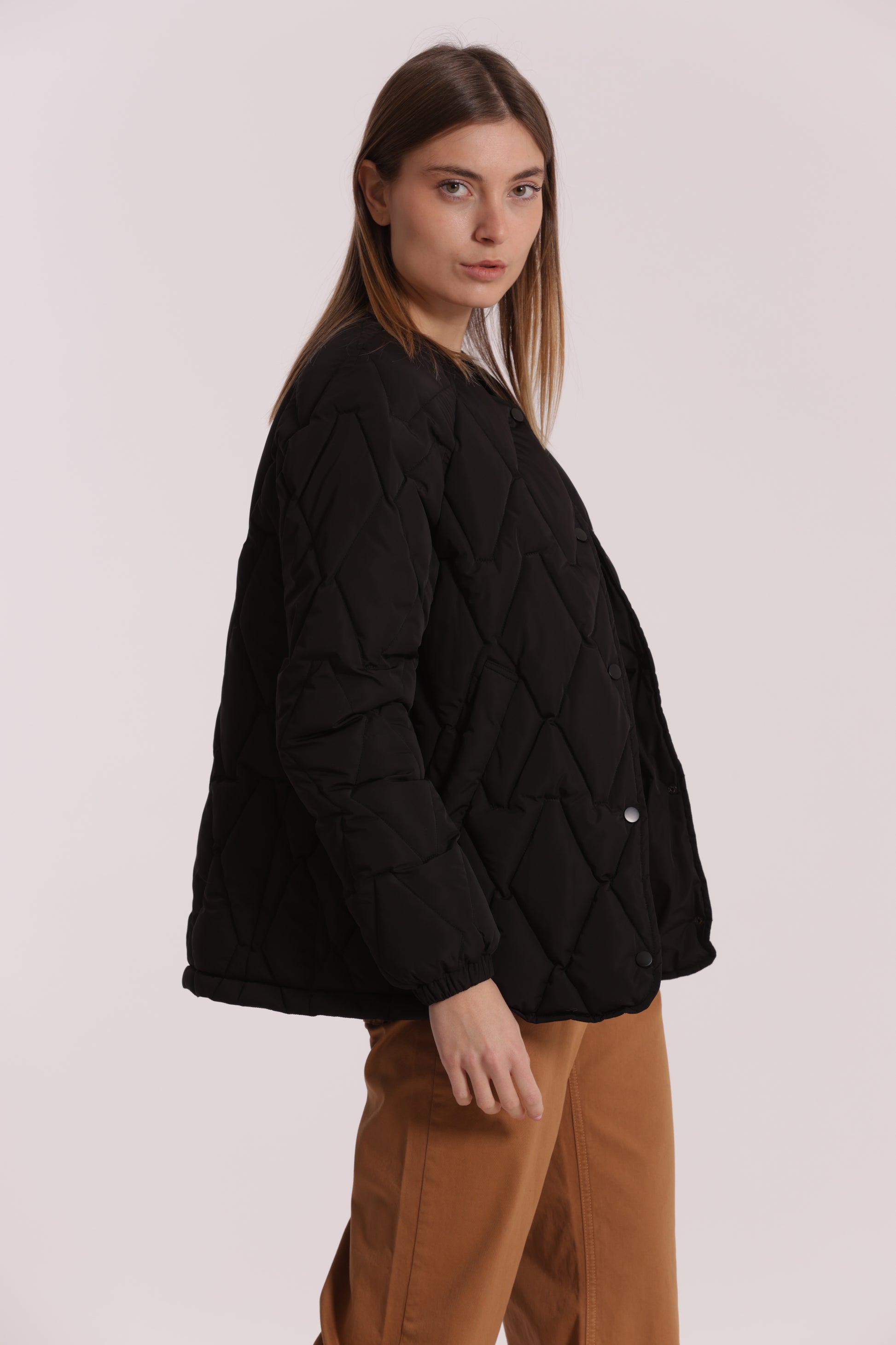 PIUMINO CORTO OVER CON TRAMA ZIG-ZAG