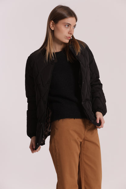 PIUMINO CORTO OVER CON TRAMA ZIG-ZAG