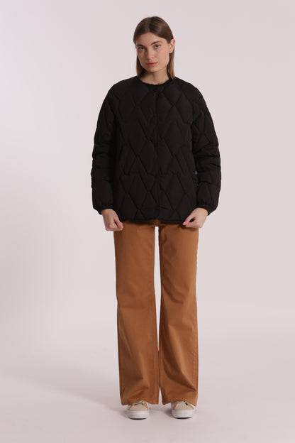 PIUMINO CORTO OVER CON TRAMA ZIG-ZAG