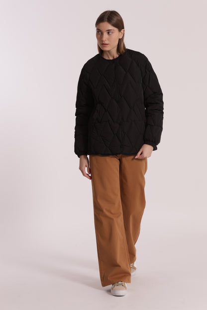 PIUMINO CORTO OVER CON TRAMA ZIG-ZAG