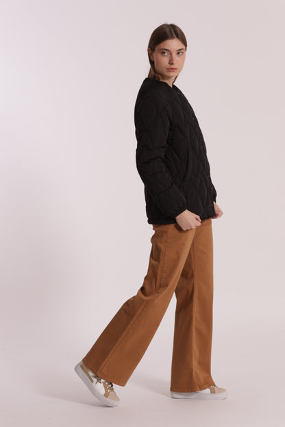 PIUMINO CORTO OVER CON TRAMA ZIG-ZAG