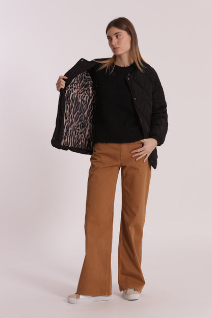 PIUMINO CORTO OVER CON TRAMA ZIG-ZAG