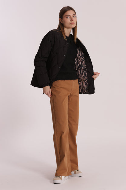 PIUMINO CORTO OVER CON TRAMA ZIG-ZAG