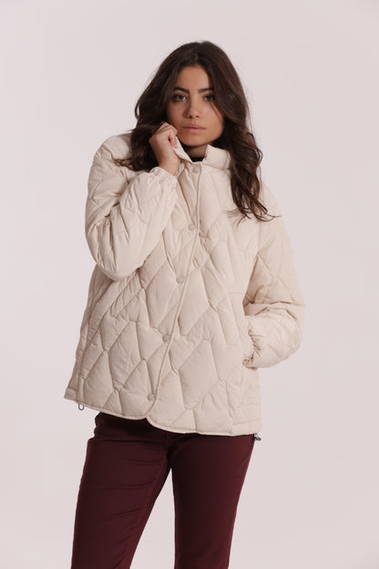 PIUMINO CORTO OVER CON TRAMA ZIG-ZAG