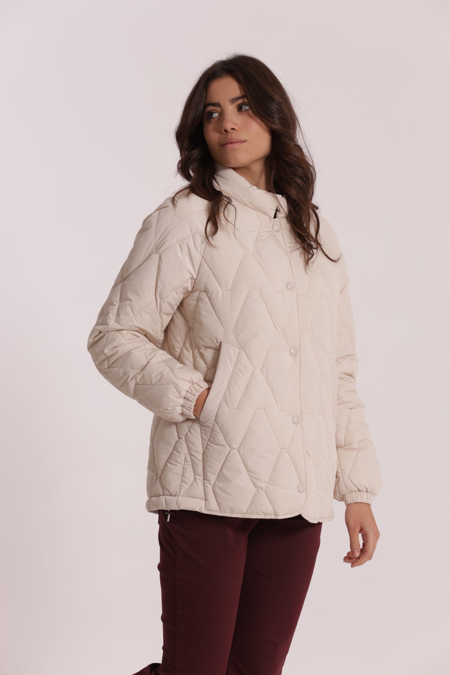 PIUMINO CORTO OVER CON TRAMA ZIG-ZAG