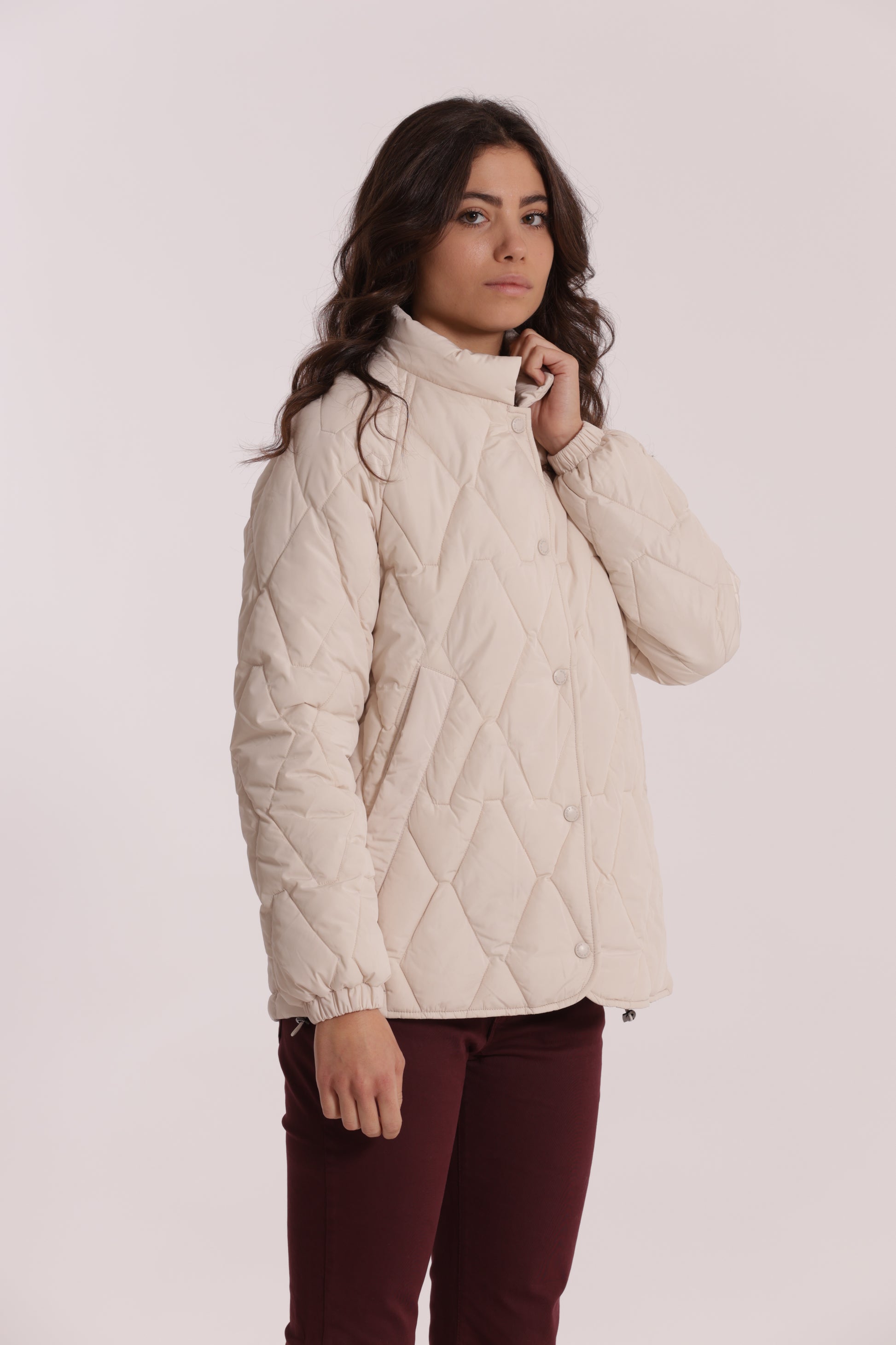 PIUMINO CORTO OVER CON TRAMA ZIG-ZAG