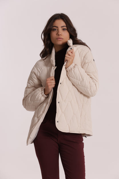 PIUMINO CORTO OVER CON TRAMA ZIG-ZAG