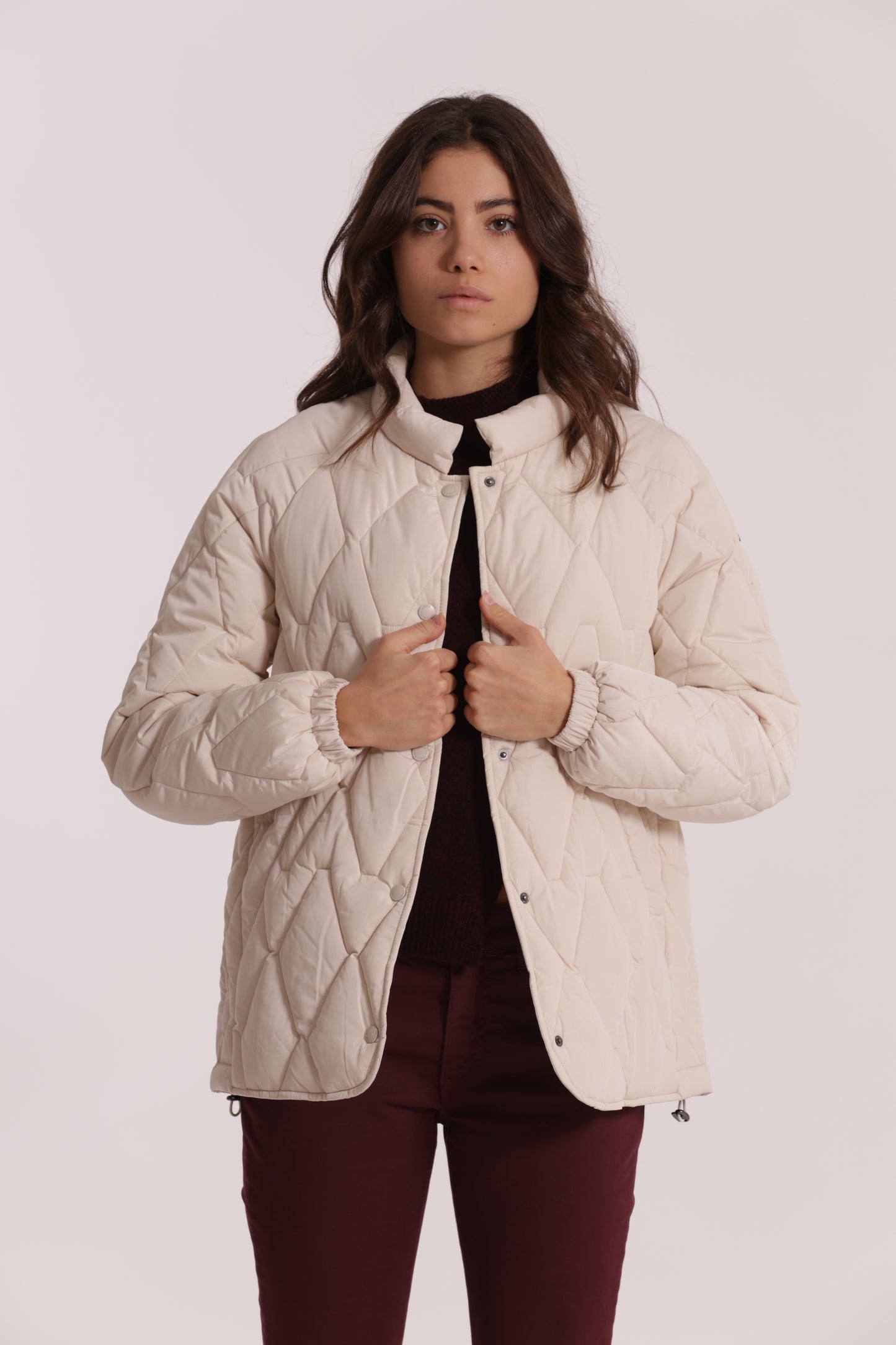 PIUMINO CORTO OVER CON TRAMA ZIG-ZAG