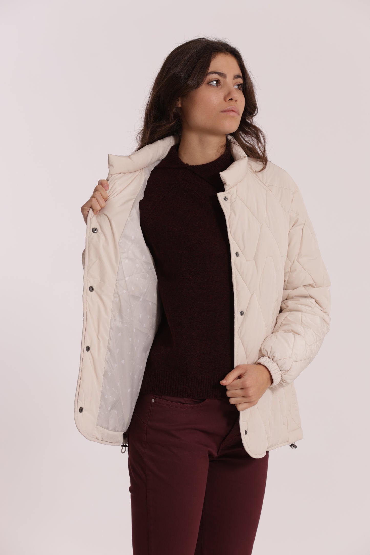 PIUMINO CORTO OVER CON TRAMA ZIG-ZAG