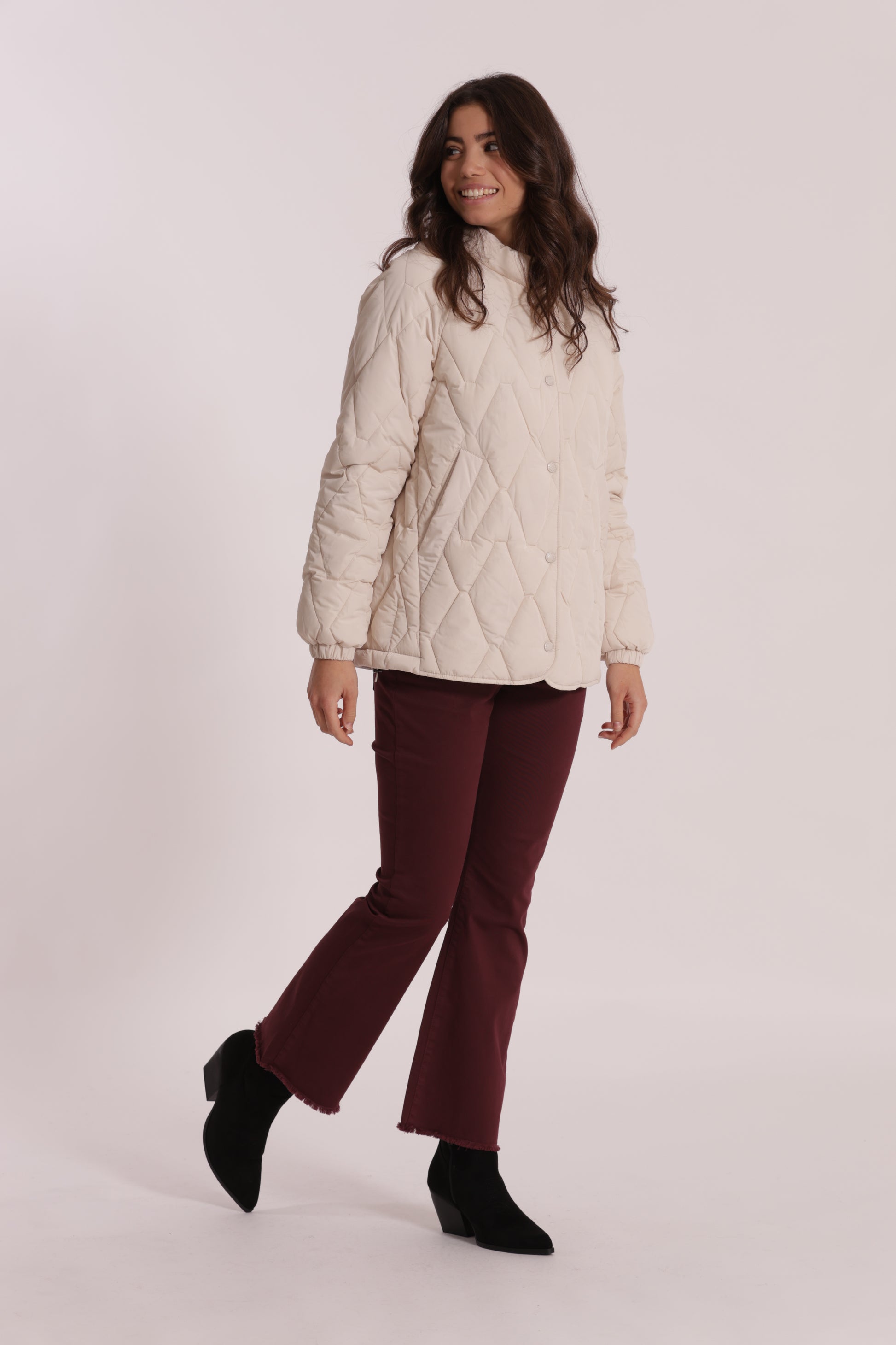 PIUMINO CORTO OVER CON TRAMA ZIG-ZAG