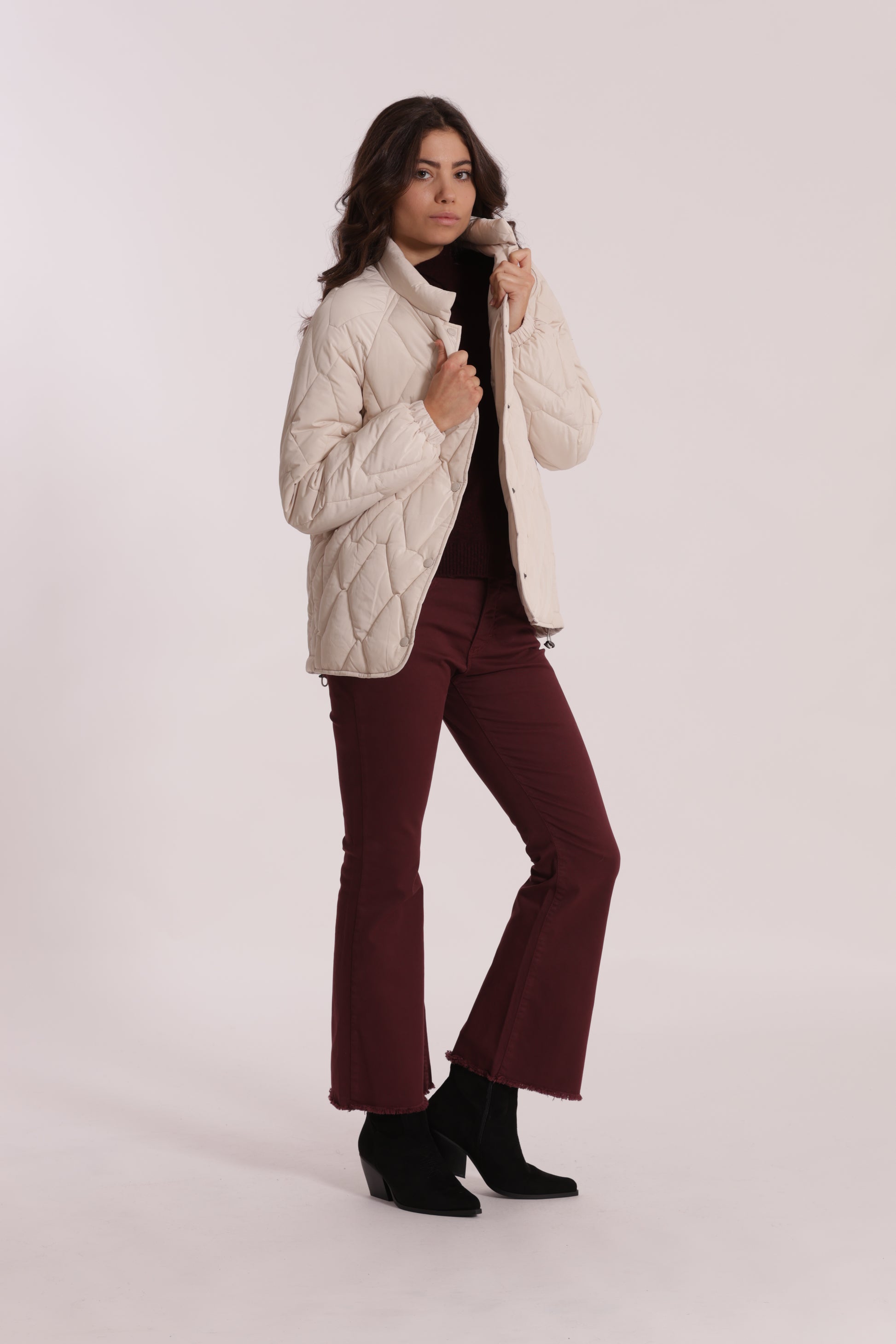 PIUMINO CORTO OVER CON TRAMA ZIG-ZAG