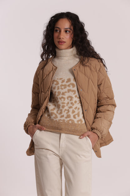 PIUMINO CORTO OVER CON TRAMA ZIG-ZAG