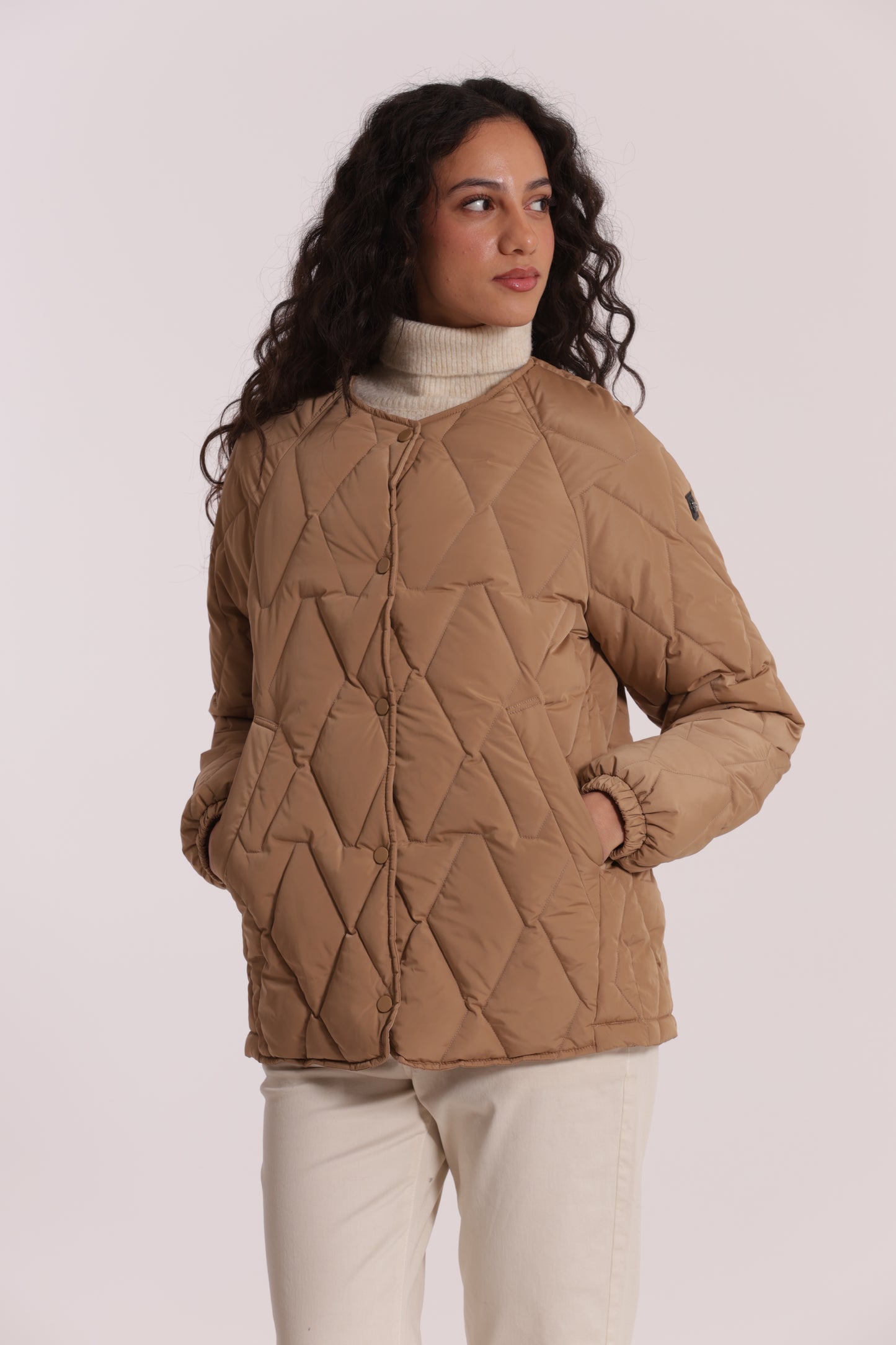 PIUMINO CORTO OVER CON TRAMA ZIG-ZAG