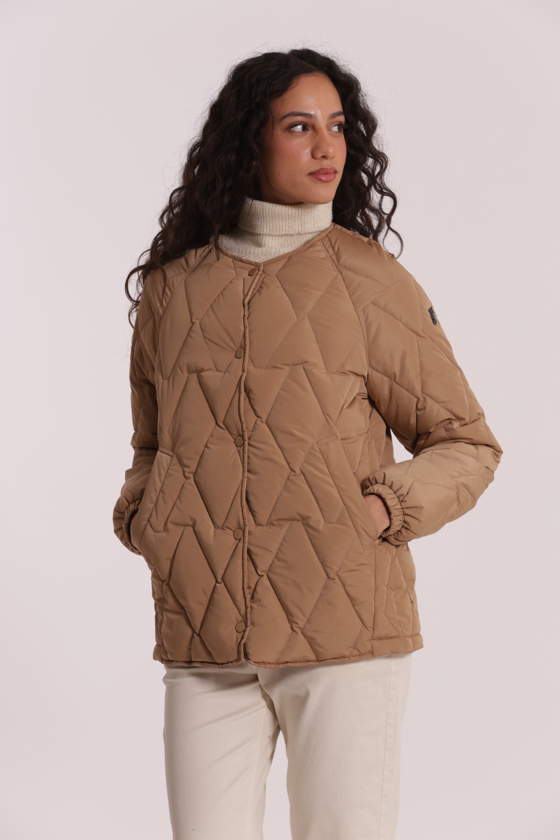 PIUMINO CORTO OVER CON TRAMA ZIG-ZAG