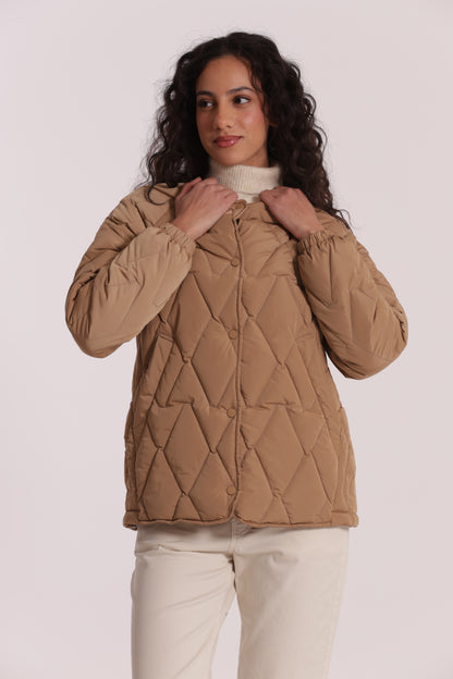 PIUMINO CORTO OVER CON TRAMA ZIG-ZAG