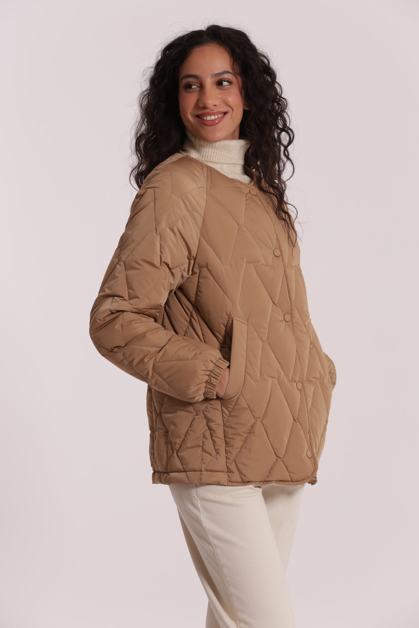 PIUMINO CORTO OVER CON TRAMA ZIG-ZAG