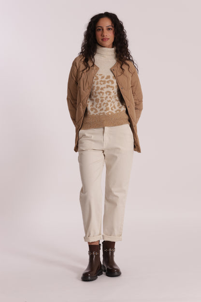 PIUMINO CORTO OVER CON TRAMA ZIG-ZAG