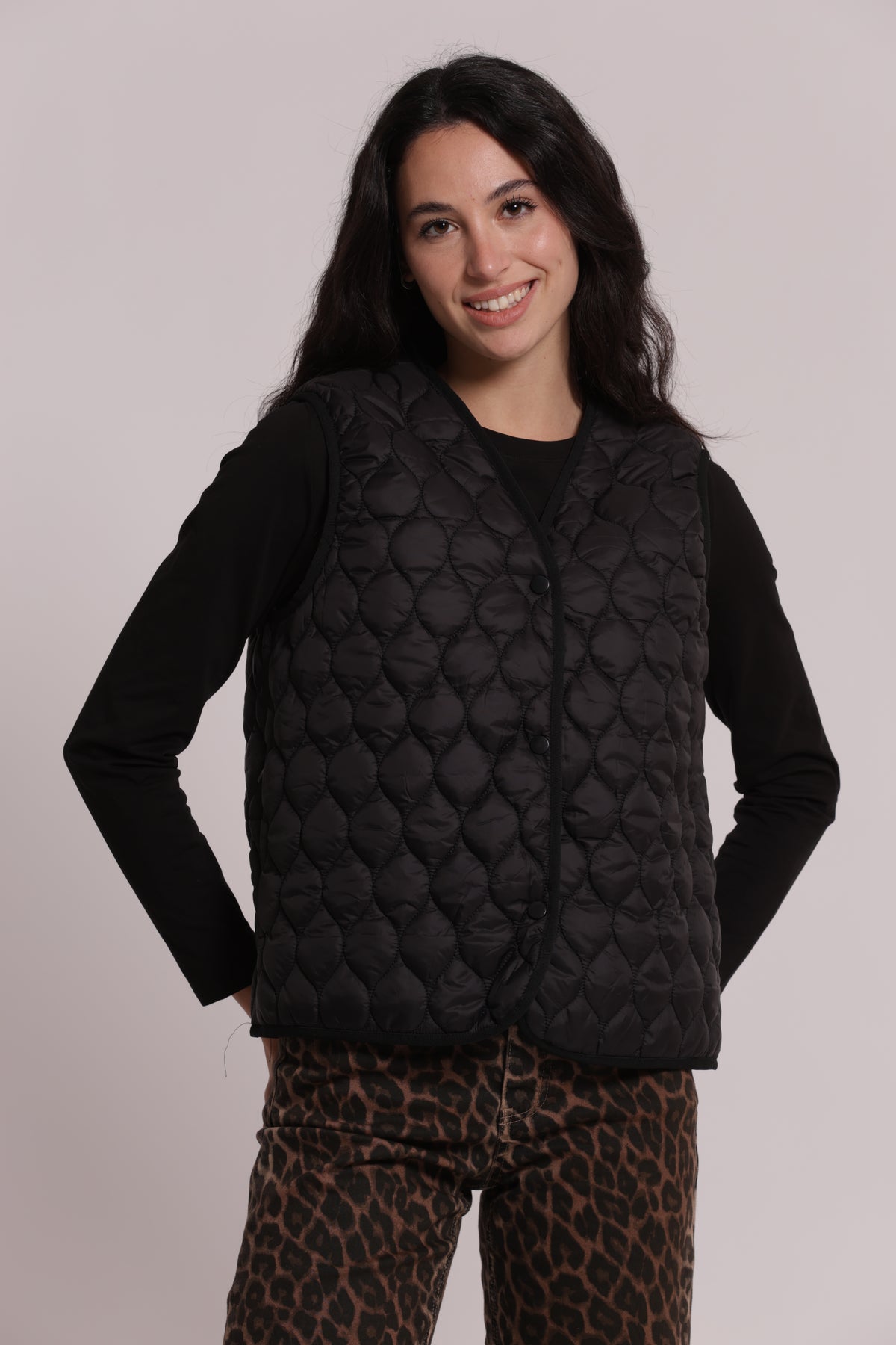 GILET PIUMINO CORTO TRAPUNTATO