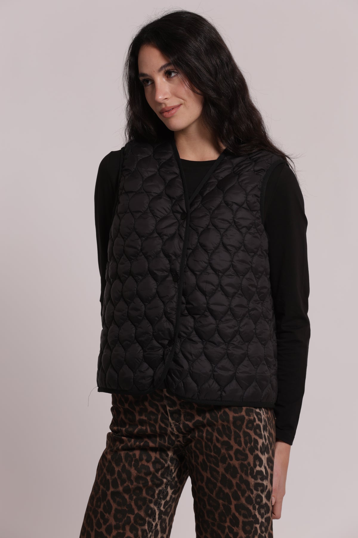 GILET PIUMINO CORTO TRAPUNTATO