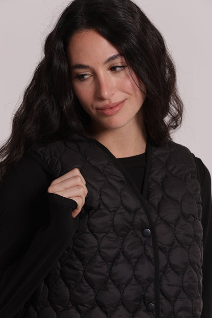 GILET PIUMINO CORTO TRAPUNTATO