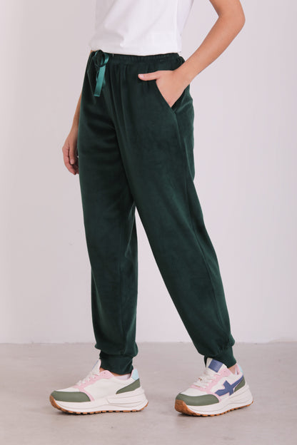 PANTALONE JOGGER EFFETTO VELLUTO