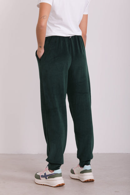 PANTALONE JOGGER EFFETTO VELLUTO