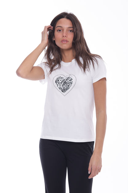 T-SHIRT "CUORE ZEBRATO"