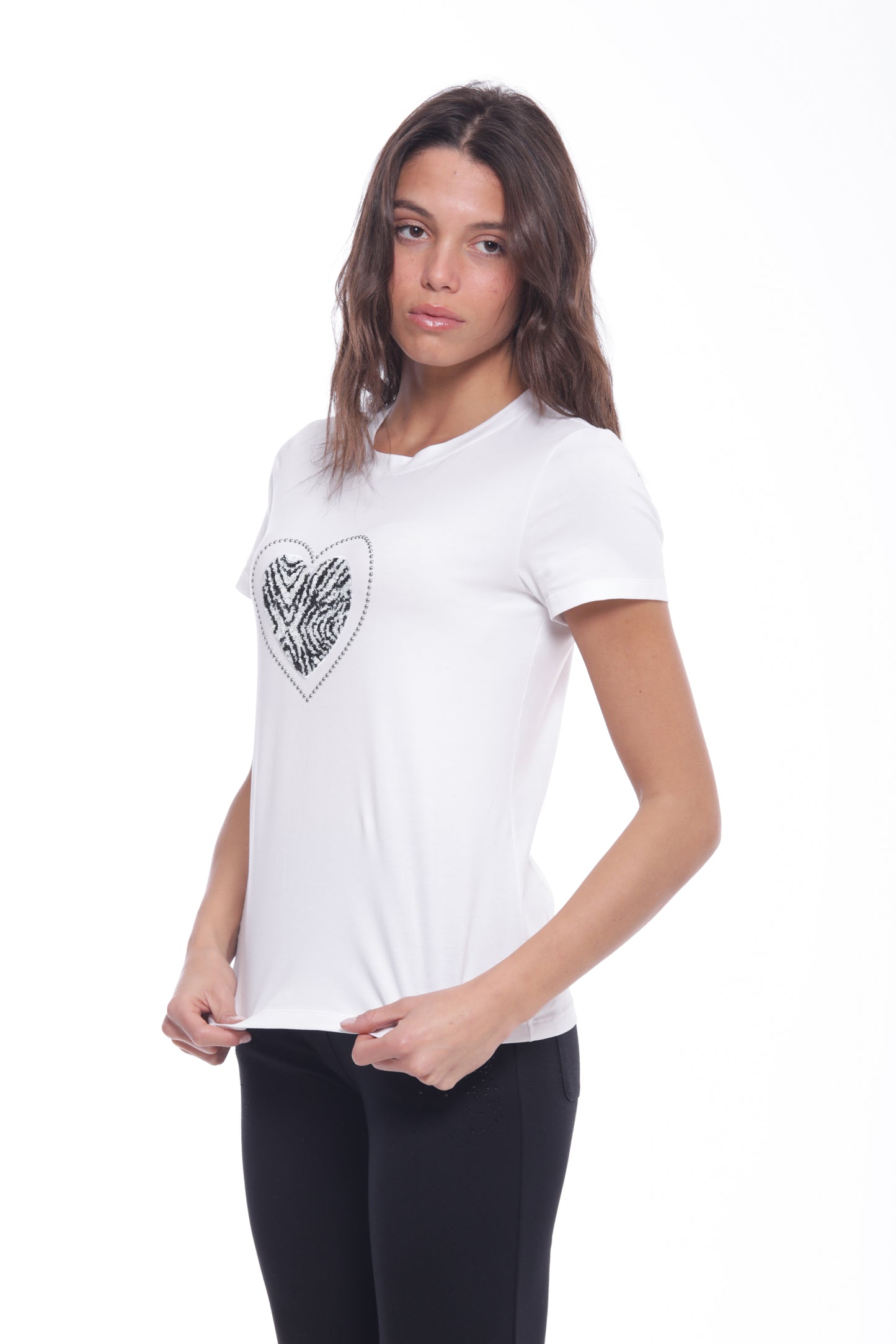 T-SHIRT "CUORE ZEBRATO"