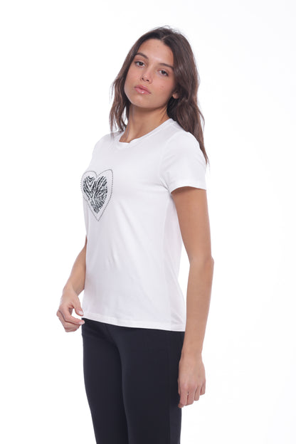 T-SHIRT "CUORE ZEBRATO"