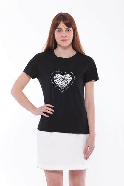 T-SHIRT "CUORE ZEBRATO"