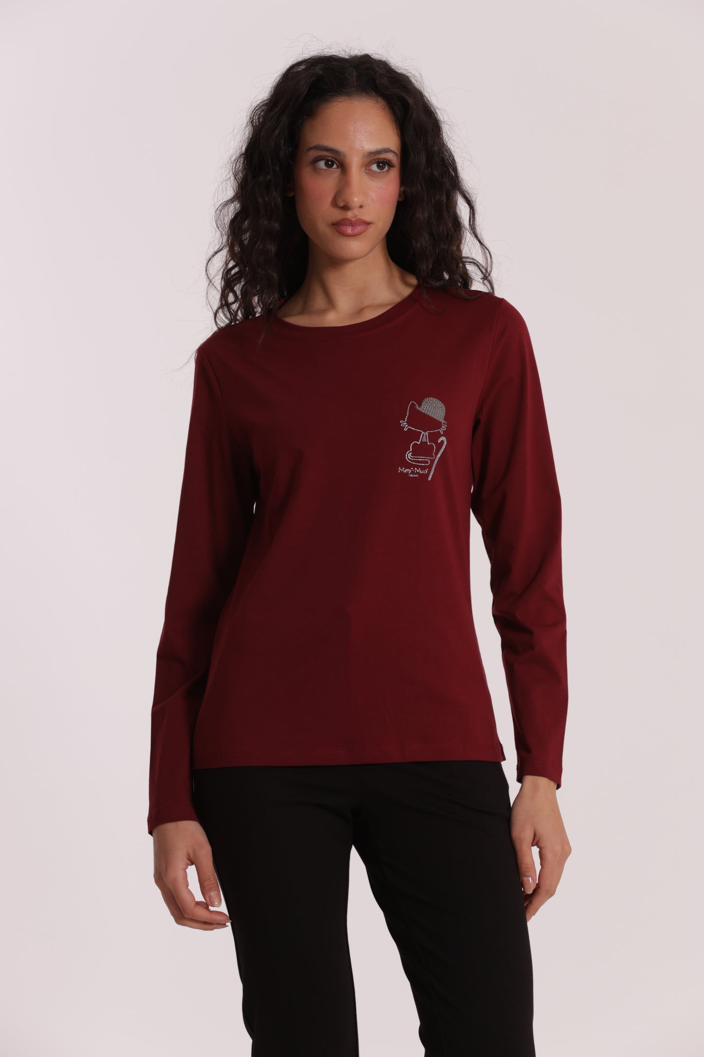 T-SHIRT CON GATTO CHARLIE CHAPLIN