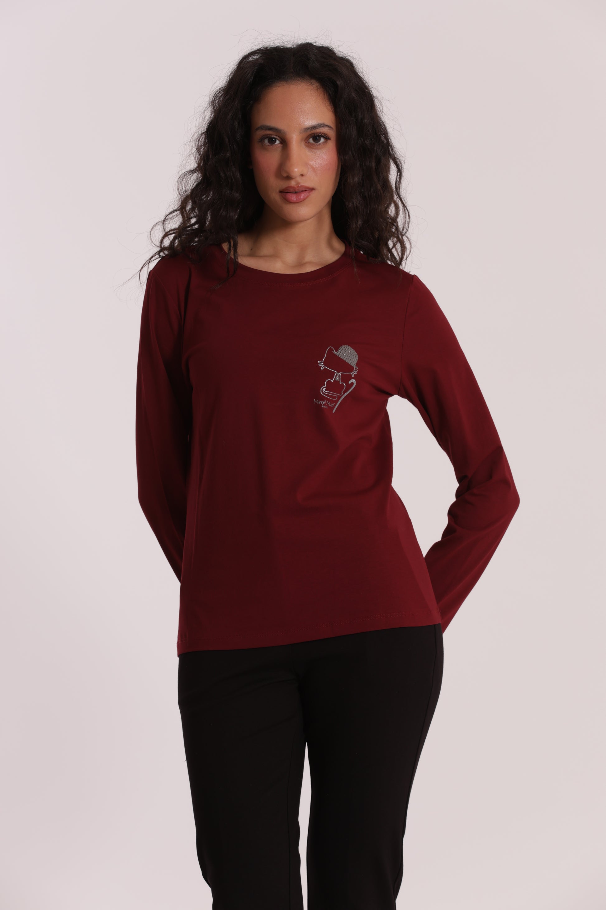 T-SHIRT CON GATTO CHARLIE CHAPLIN