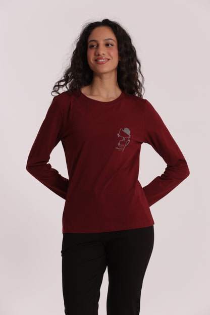T-SHIRT CON GATTO CHARLIE CHAPLIN