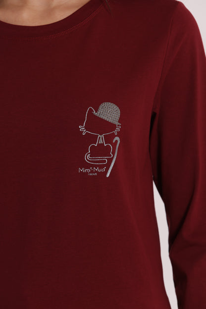 T-SHIRT CON GATTO CHARLIE CHAPLIN