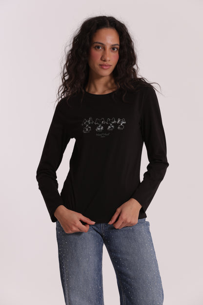 T-SHIRT CON GATTI MATRIOSCA