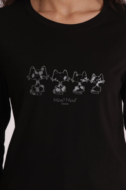 T-SHIRT CON GATTI MATRIOSCA