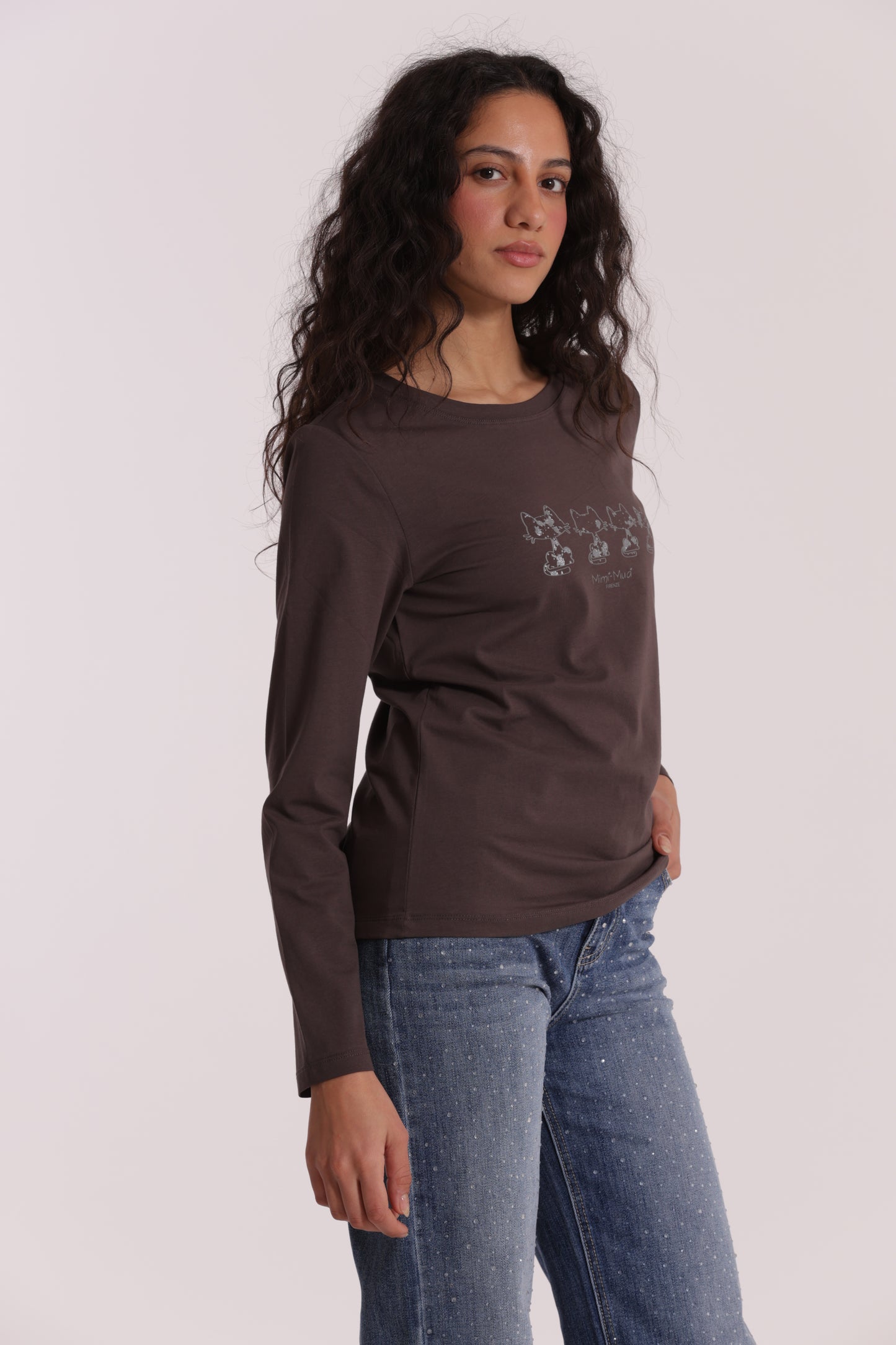 T-SHIRT CON GATTI MATRIOSCA