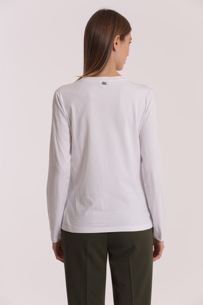 T-SHIRT CON ROSA