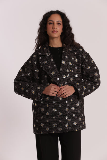 GIACCONE CON MARGHERITE DI PAILLETTES