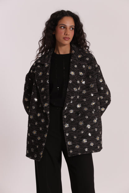 GIACCONE CON MARGHERITE DI PAILLETTES