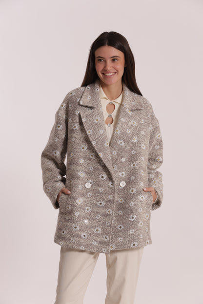 GIACCONE CON MARGHERITE DI PAILLETTES