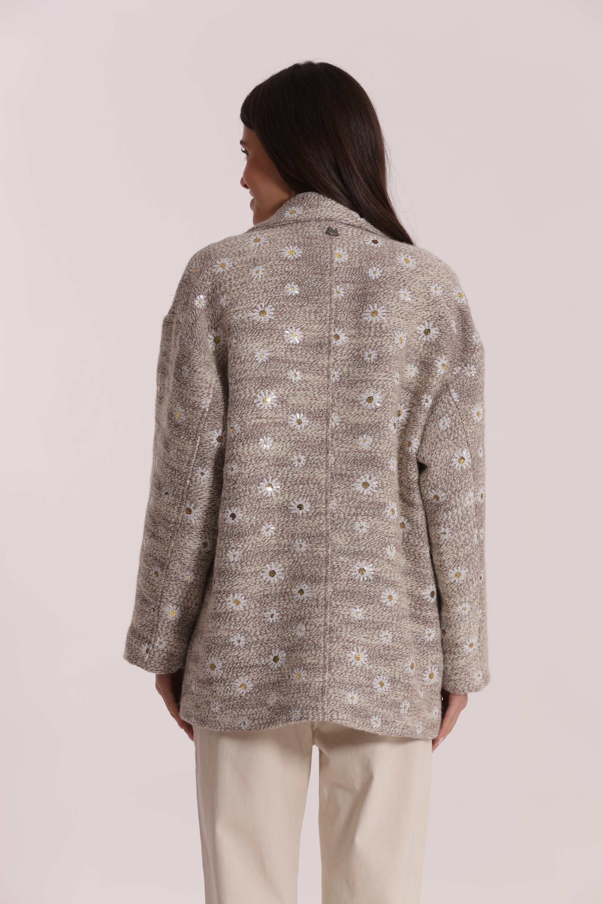 GIACCONE CON MARGHERITE DI PAILLETTES