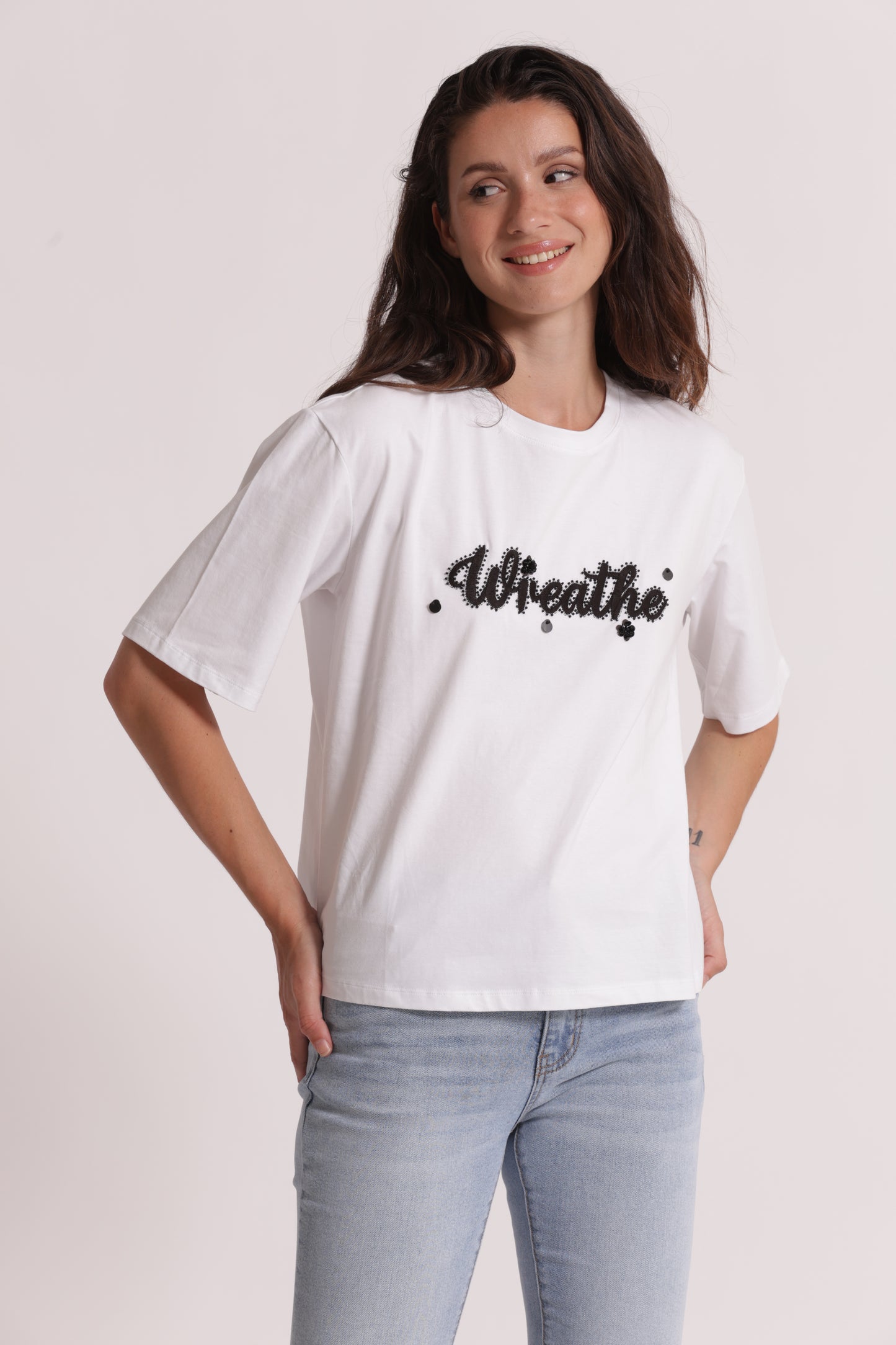 T-SHIRT "FREEDOM" CON STRASS