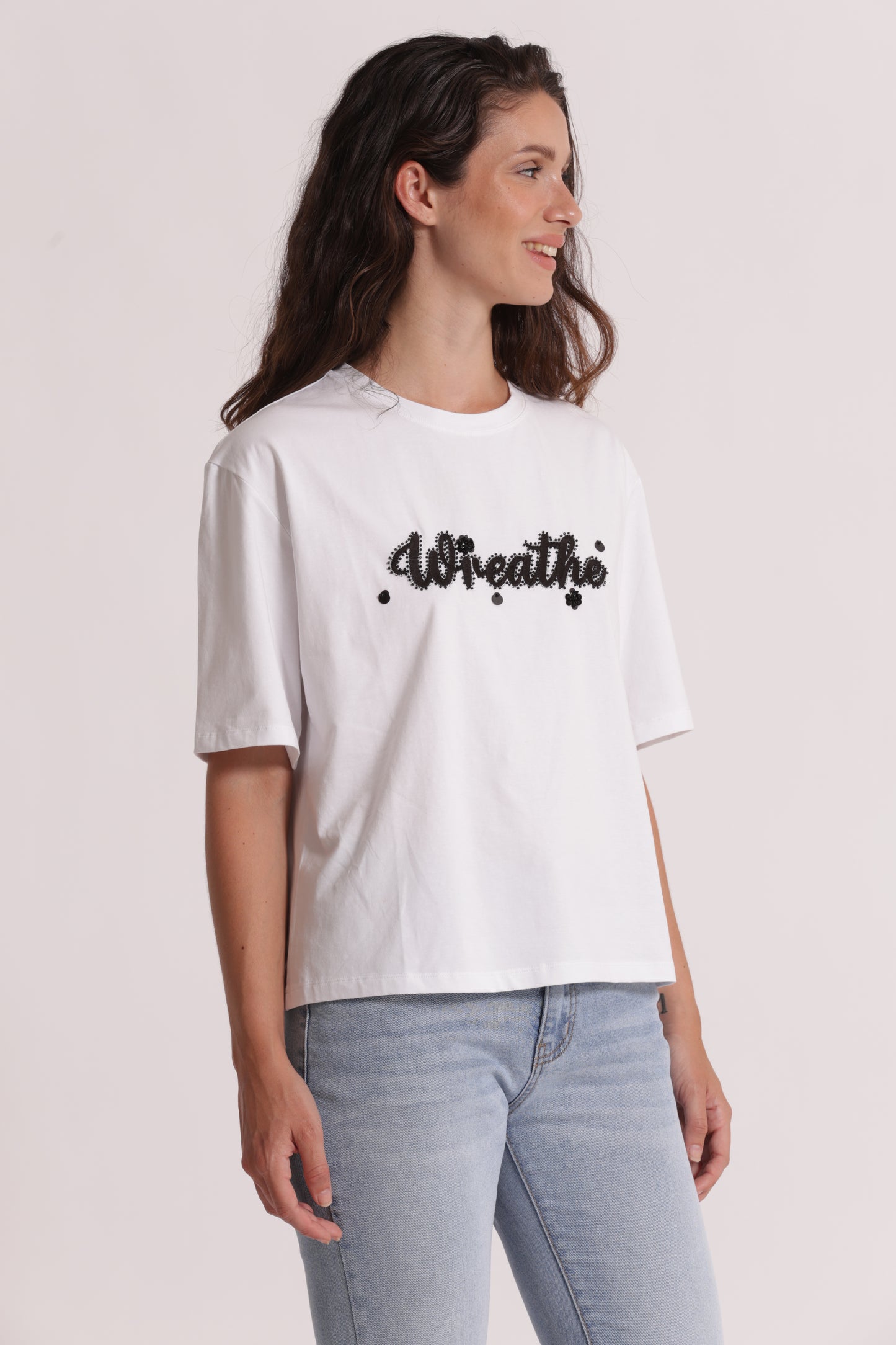 T-SHIRT "FREEDOM" CON STRASS
