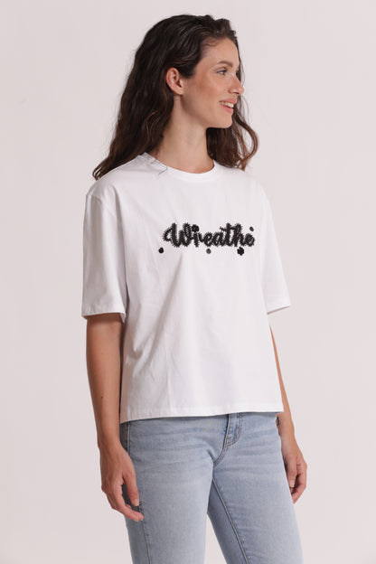 T-SHIRT "FREEDOM" CON STRASS