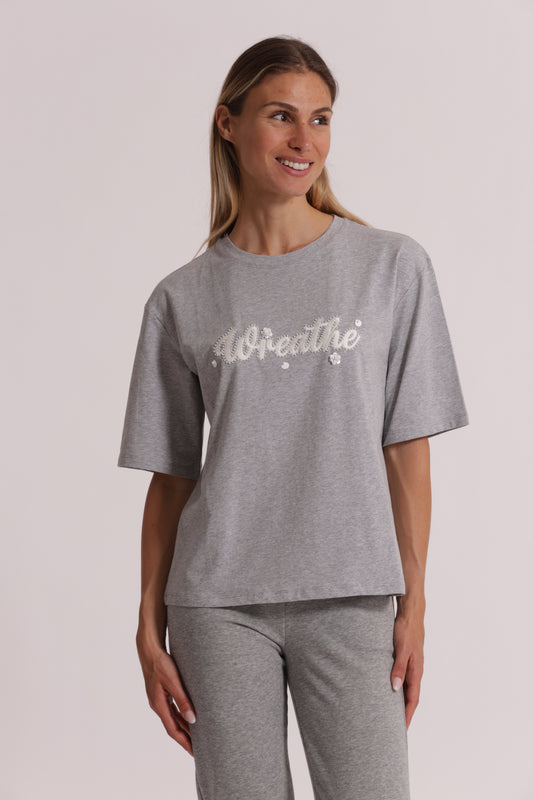 T-SHIRT "FREEDOM" CON STRASS