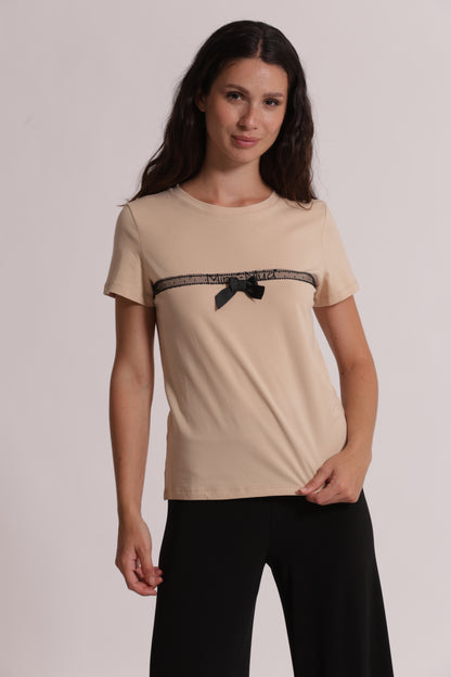T-SHIRT "MIMI'-MUA'" CON FIOCCO