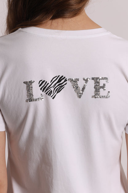 T-SHIRT CON TASCHINO ZEBRATO