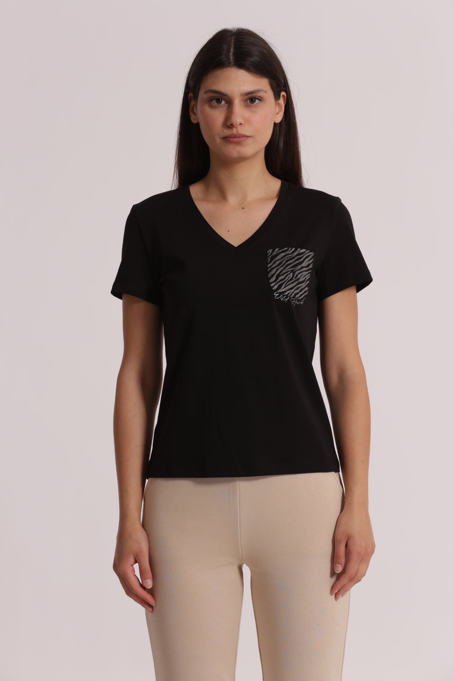 T-SHIRT CON TASCHINO ZEBRATO
